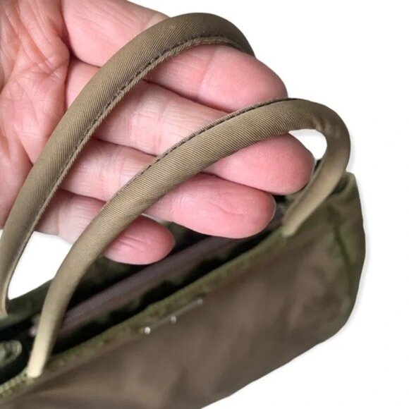 Prada Bag Khaki Green Nylon Tessuto City Handbag - Picture 13 of 16